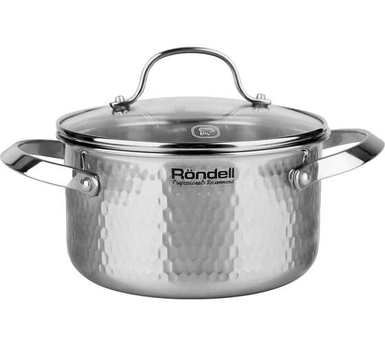 Кастрюля с крышкой RONDELL RainDrops RDS-1295 24 см, 5.6 л 1295-RD-01