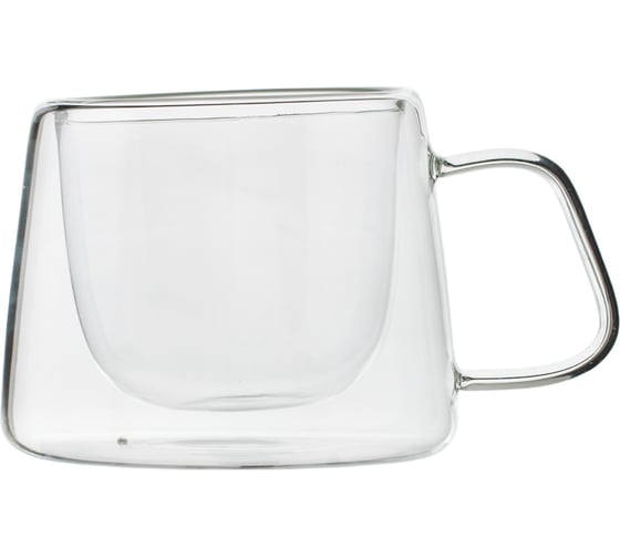 Кружка IHome с двойными стенками, стекло, 200 мл, трапеция H-1216