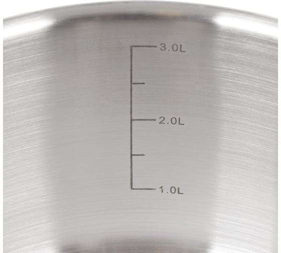 Кастрюля DANIKS 3.4 л, нержавеющая сталь, крышка стекло, бонн, gs-01319-20ca, индукция 364386