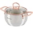 Кастрюля DANIKS 1.8 л, нержавеющая сталь, крышка стекло, карлин, gs-01332g-16, серебристый, индукция 397607 2