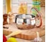 Кастрюля DANIKS 1.8 л, нержавеющая сталь, крышка стекло, карлин, gs-01332g-16, серебристый, индукция 397607 10