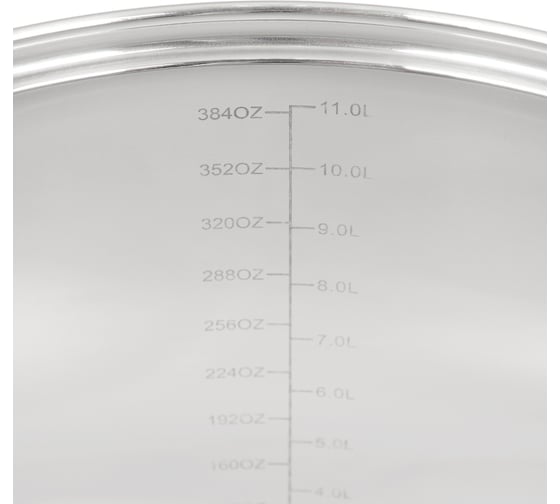 Кастрюля DANIKS 12 л, нержавеющая сталь, крышка стекло, общепит, sd-6bp-13, индукция 320464
