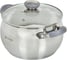 Кастрюля DANIKS 2.9 л, нержавеющая сталь, крышка стекло, модерн серый, sd-18n, индукция 294426 2