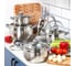 Кастрюля DANIKS 2.9 л, нержавеющая сталь, крышка стекло, модерн серый, sd-18n, индукция 294426 17