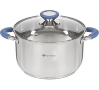 Кастрюля DANIKS 3.9 л, нержавеющая сталь, крышка стекло, сиена, sd-a93-20, индукция 352052