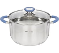 Кастрюля DANIKS 4.75 л, нержавеющая сталь, крышка стекло, сиена, sd-a93-22, индукция 352053