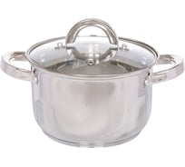 Кастрюля DANIKS 2.9 л, нержавеющая сталь, крышка стекло, dnn2, sd-4268-18 324452