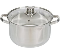 Кастрюля DANIKS 6/6.5 л, нержавеющая сталь, крышка стекло, dnn3, sd-a17-24 355349