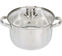 Кастрюля DANIKS 3.7 л, нержавеющая сталь, крышка стекло, dnn3, sd-a17-20 355348