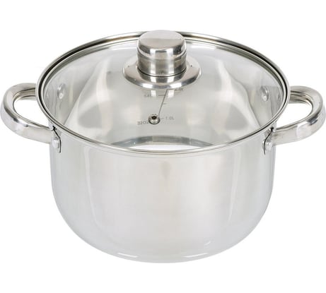 Кастрюля DANIKS 3.7 л, нержавеющая сталь, крышка стекло, dnn3, sd-a17-20 355348