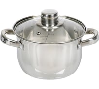 Кастрюля DANIKS 1.9 л, нержавеющая сталь, крышка стекло, dnn3, sd-a17-16 355346