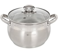 Кастрюля DANIKS 2.9 л, нержавеющая сталь, крышка стекло, классика, sd-18, индукция 204072