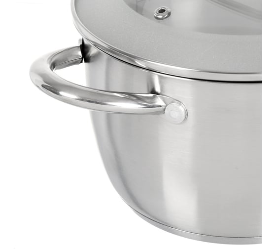 Кастрюля DANIKS 2.7 л, нержавеющая сталь, крышка стекло, перл, gs-01205-18, индукция 397613