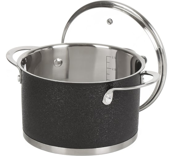 Кастрюля DANIKS 2.9 л, нержавеющая сталь, крышка стекло, денвер, gs-01337-18ca, индукция 397619