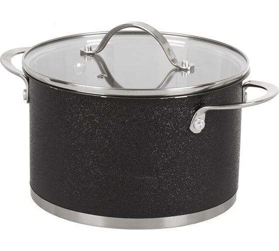 Кастрюля DANIKS 3.9 л, нержавеющая сталь, крышка стекло, денвер, gs-01337-20ca, индукция 397620
