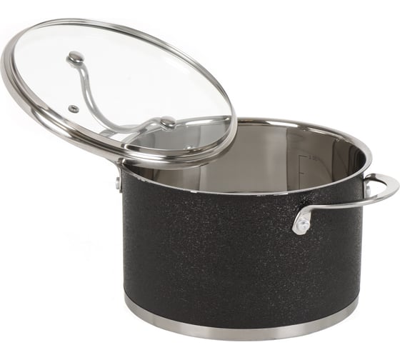 Кастрюля DANIKS 3.9 л, нержавеющая сталь, крышка стекло, денвер, gs-01337-20ca, индукция 397620