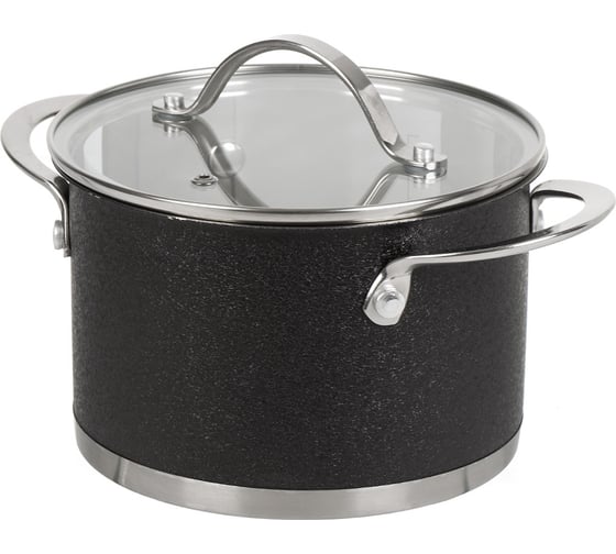 Кастрюля DANIKS 2.1 л, нержавеющая сталь, крышка стекло, денвер, gs-01337-16ca, индукция 397618