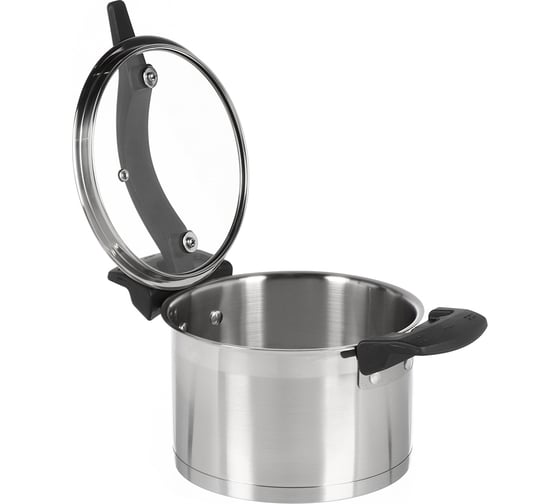 Кастрюля DANIKS 2.9 л, нержавеющая сталь, крышка стекло, фантом, cw-b068-18, индукция 427876