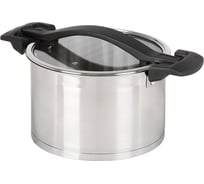 Кастрюля DANIKS 5.3 л, нержавеющая сталь, крышка стекло, фантом, cw-b068-22, индукция 427877