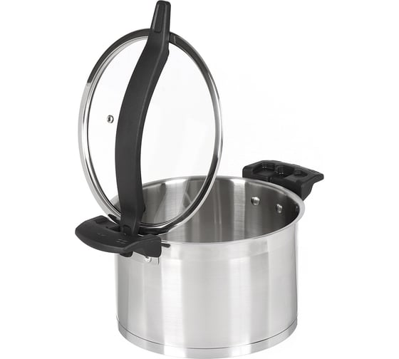 Кастрюля DANIKS 5.3 л, нержавеющая сталь, крышка стекло, фантом, cw-b068-22, индукция 427877