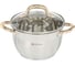 Кастрюля DANIKS 2.6 л, нержавеющая сталь, крышка стекло, мадрид gold, sd-318g, индукция 291941 1