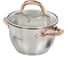 Кастрюля DANIKS 1.8 л, нержавеющая сталь, крышка стекло, мадрид gold, sd-316g, индукция 291940 1