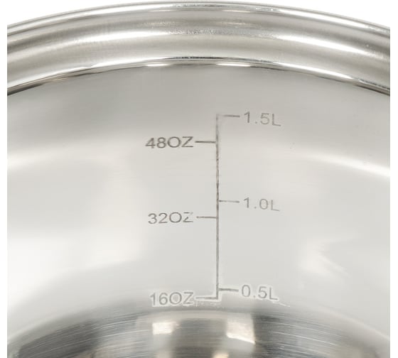 Кастрюля DANIKS 1.9 л, нержавеющая сталь, крышка стекло, dnn1, sd-a19-16/sd-a19-6-16 312268