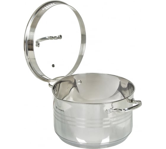 Кастрюля DANIKS 5.9 л, нержавеющая сталь, крышка стекло, токио, sd-a87-24, индукция 299482
