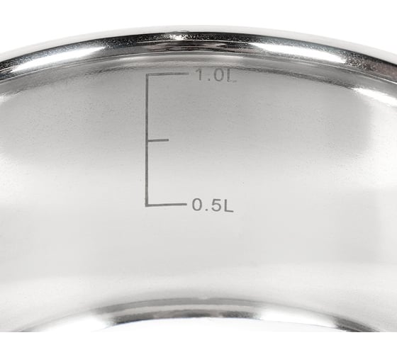 Кастрюля DANIKS 1 л, нержавеющая сталь, крышка стекло, gs-01311-14ca/sd-514, индукция 342475