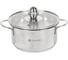 Кастрюля DANIKS 1 л, нержавеющая сталь, крышка стекло, gs-01311-14ca/sd-514, индукция 342475 1