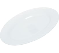 Блюдо DANIKS стеклокерамика, овал, 30 см, белый, кристалл 352329