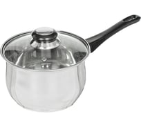 Ковш DANIKS 1.9 л, нержавеющая сталь, крышка стекло, ручка бакелит, dnn1, sd-a19-16s 312267