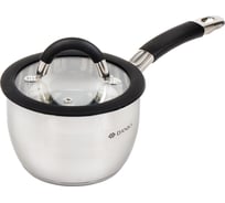 Ковш DANIKS 1.9 л, нержавеющая сталь, крышка стекло, ручка силикон, индукция, орландо, gs-01435-16s 397625