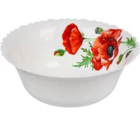 Салатник DANIKS стеклокерамика, круглый, 23 см, 2 л, алый мак, lhw90/k1929 448960