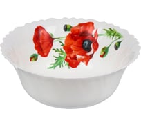 Салатник DANIKS стеклокерамика, круглый, 18 см, 0.8 л, алый мак, lhw70/k1929 448959