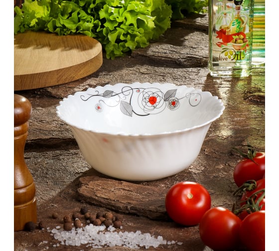 Салатник DANIKS стеклокерамика, круглый, 18x6.9 см, 0.7 л, рапсодия, lhw 70/327 237106