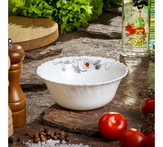 Салатник DANIKS стеклокерамика, круглый, 15 см, 0.5 л, рапсодия, lhw 60/327 237109