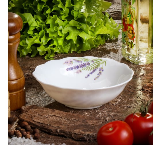 Салатник DANIKS стеклокерамика, круглый, 13 см, 0.16 л, лаванда, hw50 353475