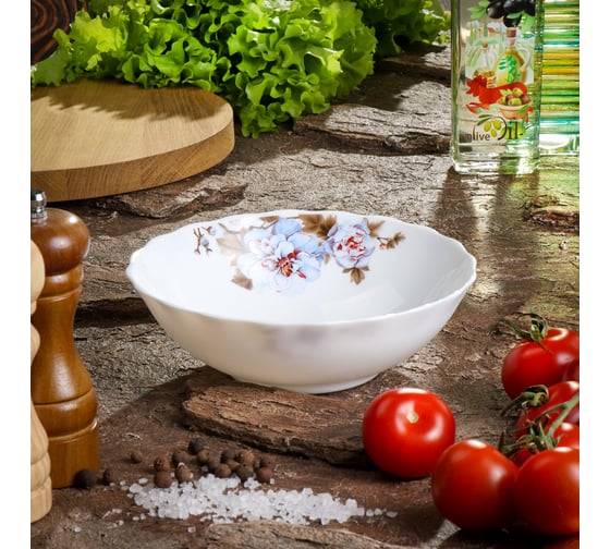 Салатник DANIKS стеклокерамика, круглый, 18 см, 0.6 л, орлеан, by13lhw70 341404