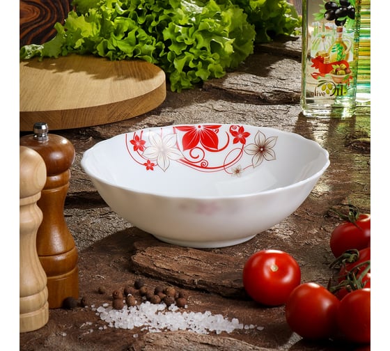 Салатник DANIKS стеклокерамика, круглый, 20 см, 0.9 л, кармен, by13lhw80 341391