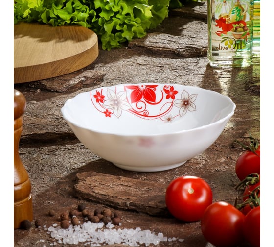 Салатник DANIKS стеклокерамика, круглый, 18 см, 0.6 л, кармен, by13lhw70 341390