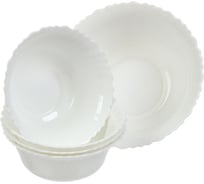 Салатник DANIKS стеклокерамика, круглый, 5 шт., 4x18, 23 см, 0.7, 2 л, белый, lhw-70x4, lhw-90x1 291899