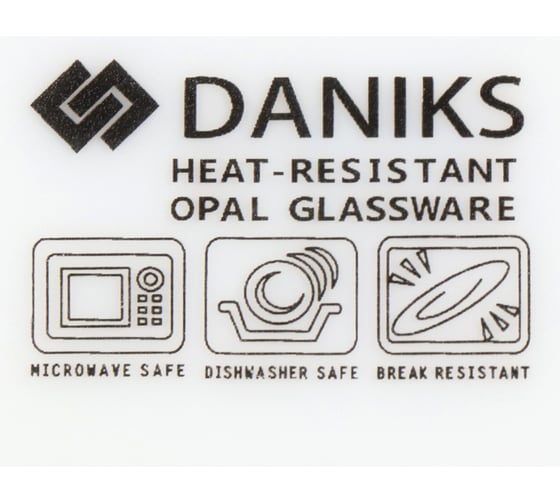 Салатник DANIKS стеклокерамика, квадратный, 16 см, 0.4 л, пион, ffw-65-130303/291903/nfw65t 397493