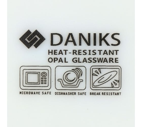 Тарелка DANIKS обеденная, стеклокерамика, 24 см, круглая, бэль, lqp-95 448934