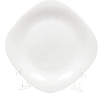 Тарелка DANIKS десертная, стеклокерамика, 19 см, квадратная, белый квадро, ffp-85/nfp-85t 291897