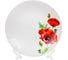 Тарелка DANIKS десертная, стеклокерамика, 19 см, круглая, алый мак, lhp 75/k1929 448956 1