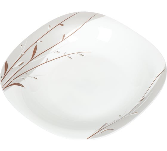 Тарелка DANIKS суповая, стеклокерамика, 23 см, 0.675 л, квадратная, орфей, /nsp90t 299094