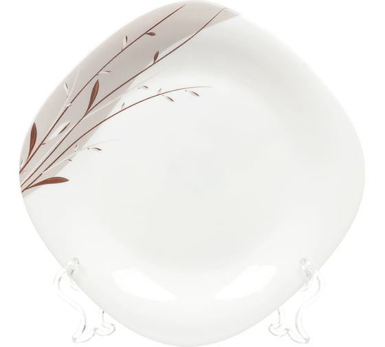 Тарелка DANIKS десертная, стеклокерамика, 19 см, квадратная, орфей, ffp-85-130303//nfp85t 291905