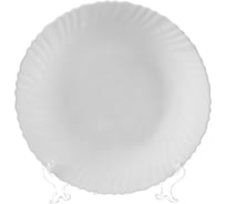 Тарелка DANIKS обеденная, стеклокерамика, 24 см, круглая, белая, lhp95 223765