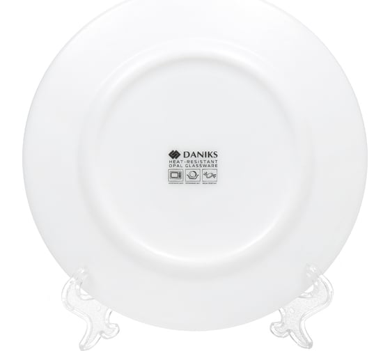 Тарелка DANIKS обеденная, стеклокерамика, 23 см, круглая, роуз, hp90 330168